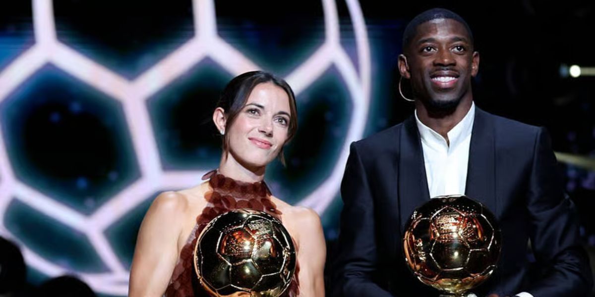 Ballon d’Or 2025 Winners Ousmane Dembélé, Aitana Bonmatí & Rising Star Lamine Yamal Kopa Trophy